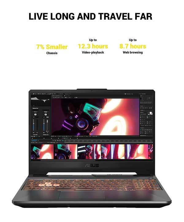 ASUS TUF A15 2020 144Hz Gaming Laptop R-7 4800H 16GB 1TB SSD+1TB HDD RTX 2060 6GB W10 5 ASUS TUF A15 Gaming Laptop