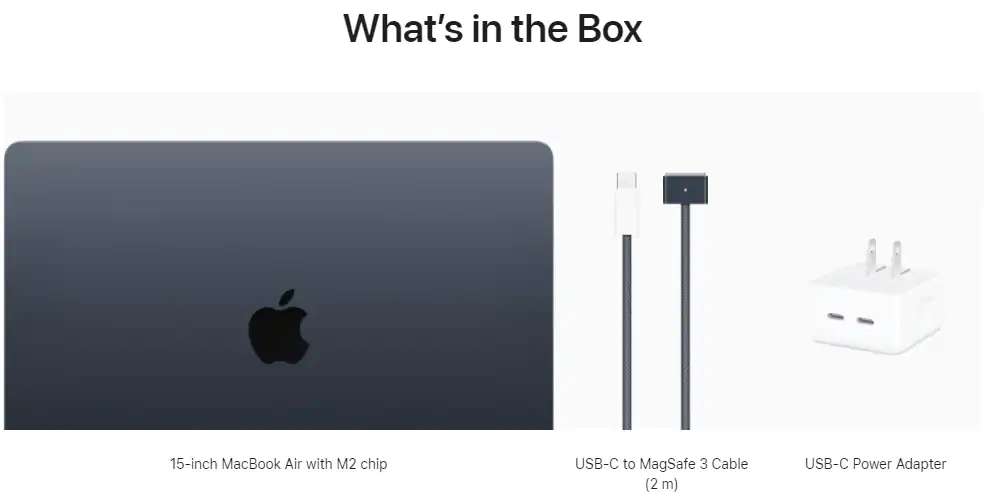 MacBook Air 15 M2 chip 2023 Model what in the box | MC Solution BD