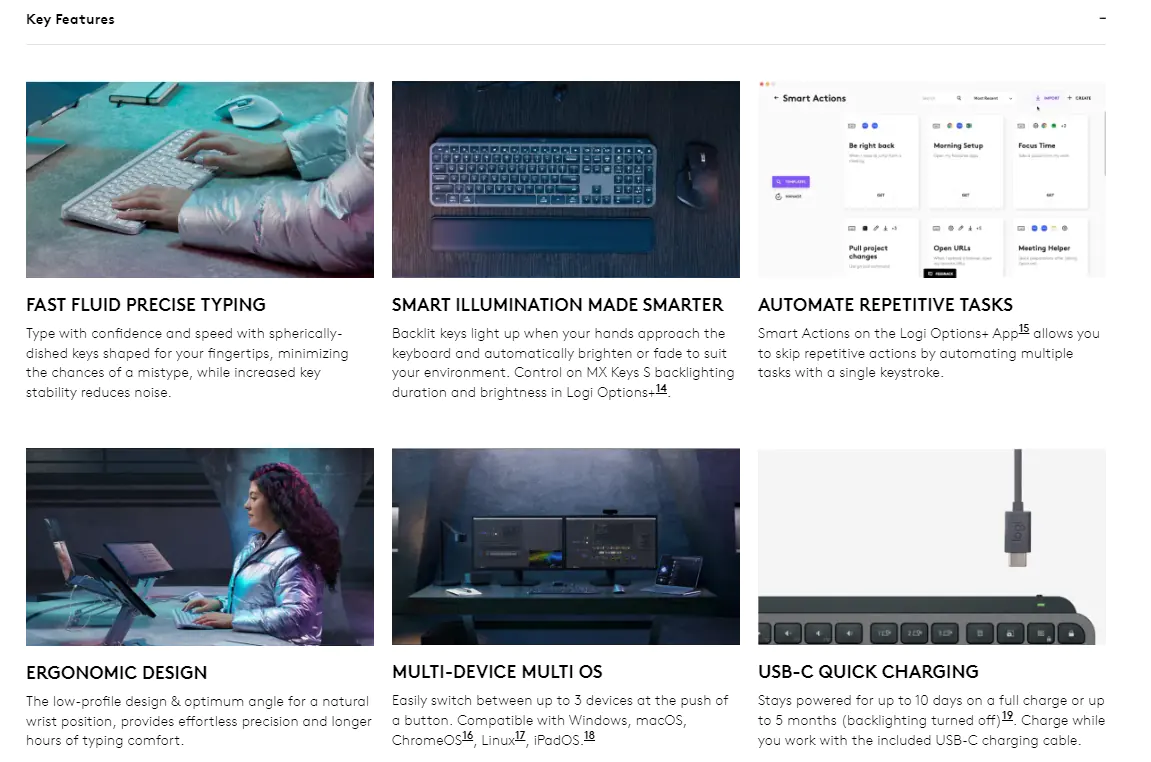 Logitech MX KEYS S Keyboard 2023 Black Pale Gray price in Bangladesh | MC Solution BD