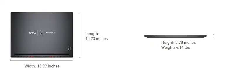 MSI Stealth 16 Mercedes-AMG Motorsport Edition Gaming Laptop -DIMENSIONS | MC Solution BD