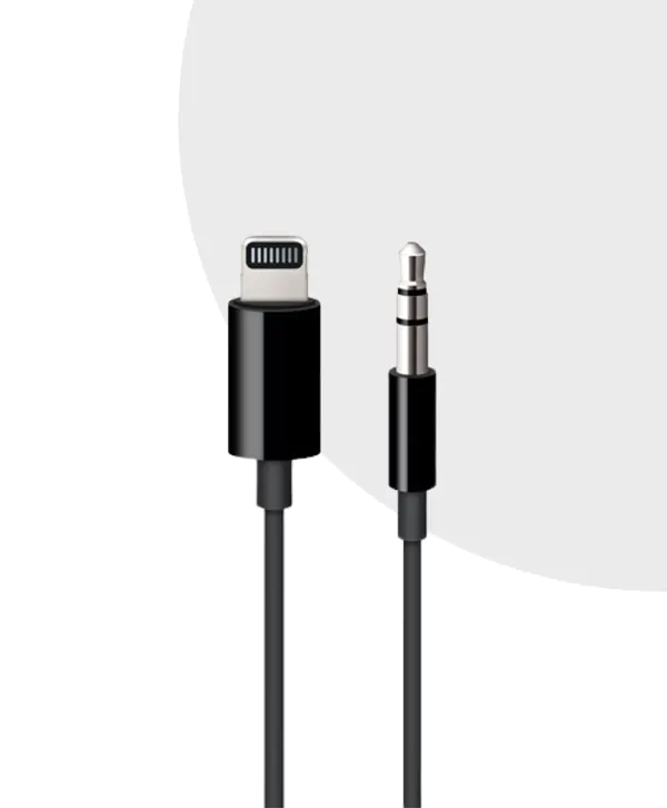 Apple Lightning to 3.5mm Audio Cable 1.2m Black MR2C2 price in Bangladesh | MC Solution BD