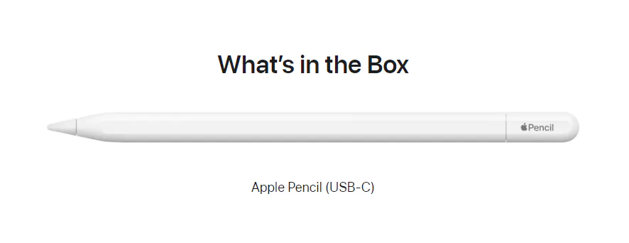 What in The Box Apple Pencil (USB-C) MUWA3 2023 (Pencil 3) Price in Bangladesh | MC Solution BD