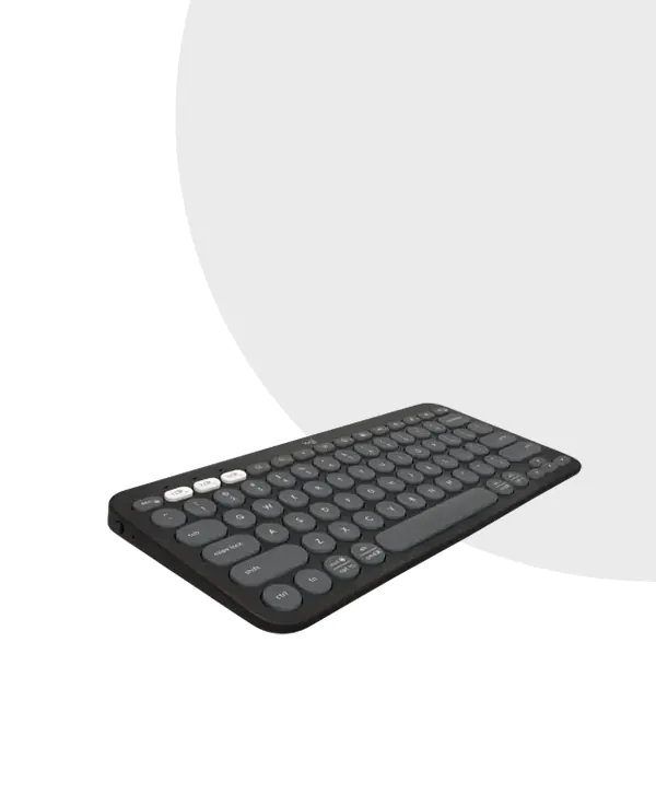 Logitech Pebble Keys 2 K380s Multi-Device Bluetooth Wireless Keyboard 6 Logitech Pebble 2 Combo Tonal Graphite Keyboard price in Bangladesh | MC Solution BD