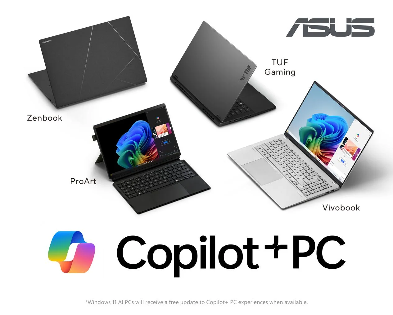 ASUS Announces Complete Portfolio of AI-Powered Copilot+ PCs at Computex 2024