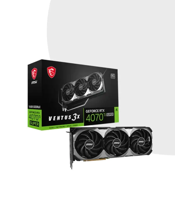 MSI GeForce RTX 4070 TI SUPER VENTUS 3X 12G OC GDDR6X Graphics Card