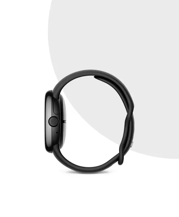 Google Pixel Watch 3 41mm 45mm Matte Black Aluminum Case / Obsidian Active Band