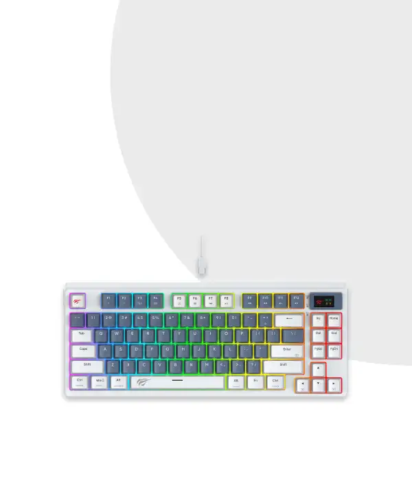 HAVIT KB884L GAMENOTE USB TO TYPE-C MULTI-FUNCTION RGB BACKLIT MECHANICAL KEYBOARD