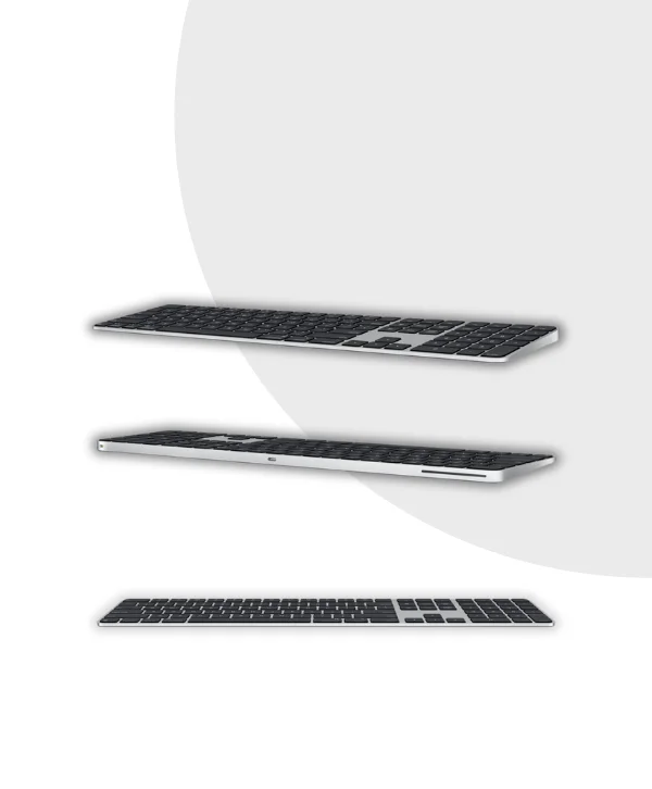 Apple Magic Keyboard with Touch ID and Numeric Keypad for Mac models with Apple silicon USB–C Black Keys MXK83