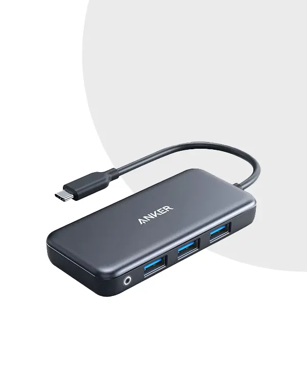 Anker USB C Hub 5-in-1 USB C Adapter, SD and microSD Card Reader, 2 USB 3.0 Ports