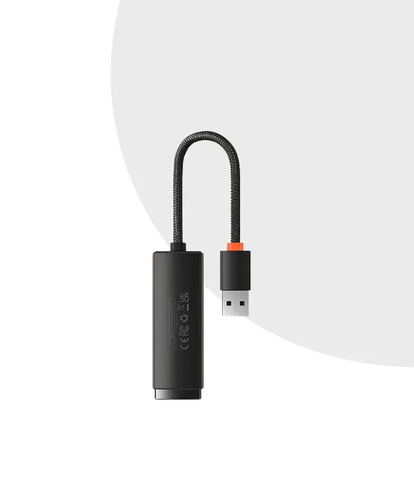 Baseus Hub Lite Series Ethernet Adapter Type-C to RJ45 LAN Port 100Mbps -Space Grey