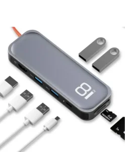 Output ports: 2 x USB3.0, 2 x USB2.0, HDMI 4K, Type-C PD, TF , SD Connection port: Type C Resolution HDMI: 4k * 2k Type-C charging port: supports PD 20V / 5V Max Type-C supports PD fast charging with power up to 100W Support TF / SD ports Compatible with most mobile devices with Type- port C