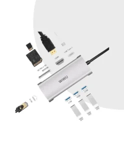WiWU Alpha 8 in 1 USB-C Hub A831HRT