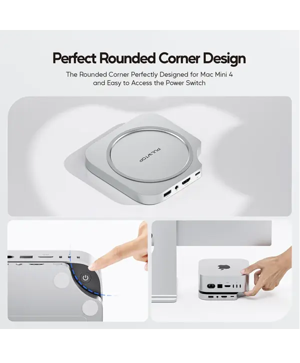 PULWTOP Mac Mini M4 Dock with M.2 SSD Enclosure
