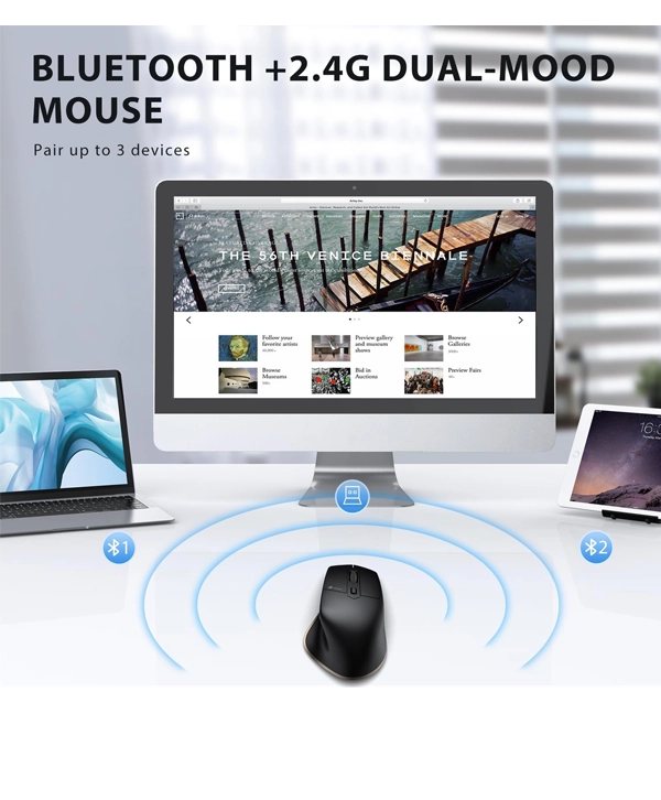 iClever MD172 Bluetooth+2.4G Wireless Multi Device Cnnection Mouse PRICE IN BANGLADESH MC SOLUTION BD